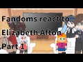 FANDOMS REACT TO EACHOTHERS| ELIZABETH AFTON| PART 1| SECOND PART IS GOING TO BE WILLIAM'S TURN|