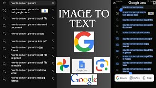 How To Convert Image Into Text (G Photos, G Docs, G Lens)