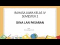 Bahasa Jawa Kelas 4 Semester 2 | Dina lan Pasaran