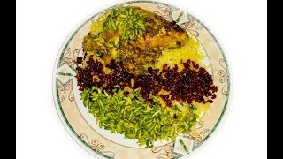 Zereshk Polo ba Morgh (Barberry Rice with chicken)