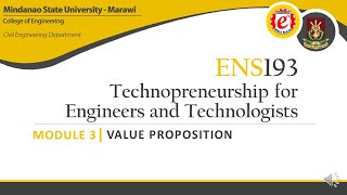 [ENS193 | Technopreneurship] Module 3: Value Proposition