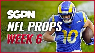 NFL Prop Bets Week 6 - Sports Gambling Podcast - NFL Player Props - NFL Prop Bets Today