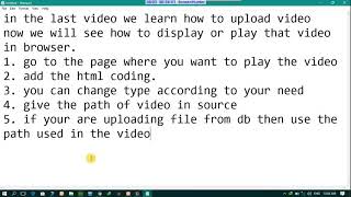 how to play video in codeigniter