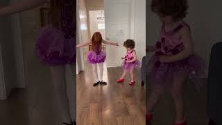 ADLEY turns into a BALLERiNA!! @AforAdley 🩰 Navey & her BiG SiSTER practice a BALLET! #shorts