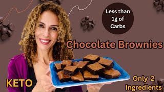 Keto Chocolate Brownie Recipe  - Only Two Ingredients and Less Than 1gram of Carbs