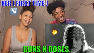 GIRLFRIEND REACT TO Guns N Roses Sweet Child O Mine (Official Music Video) REACTION! ( First Time )