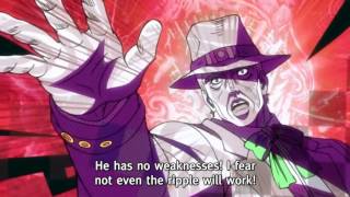 Speedwagon announcing The Ultimate Life Form Kars