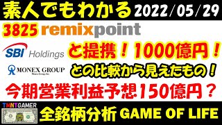 【全銘柄分析】3825 リミックスポイント！SBIとの資本提携！1000億円の価値がある！マネックスグループから見えた提携効果！今期予想：営業利益150億？ただ買いはまだ！【20220529】