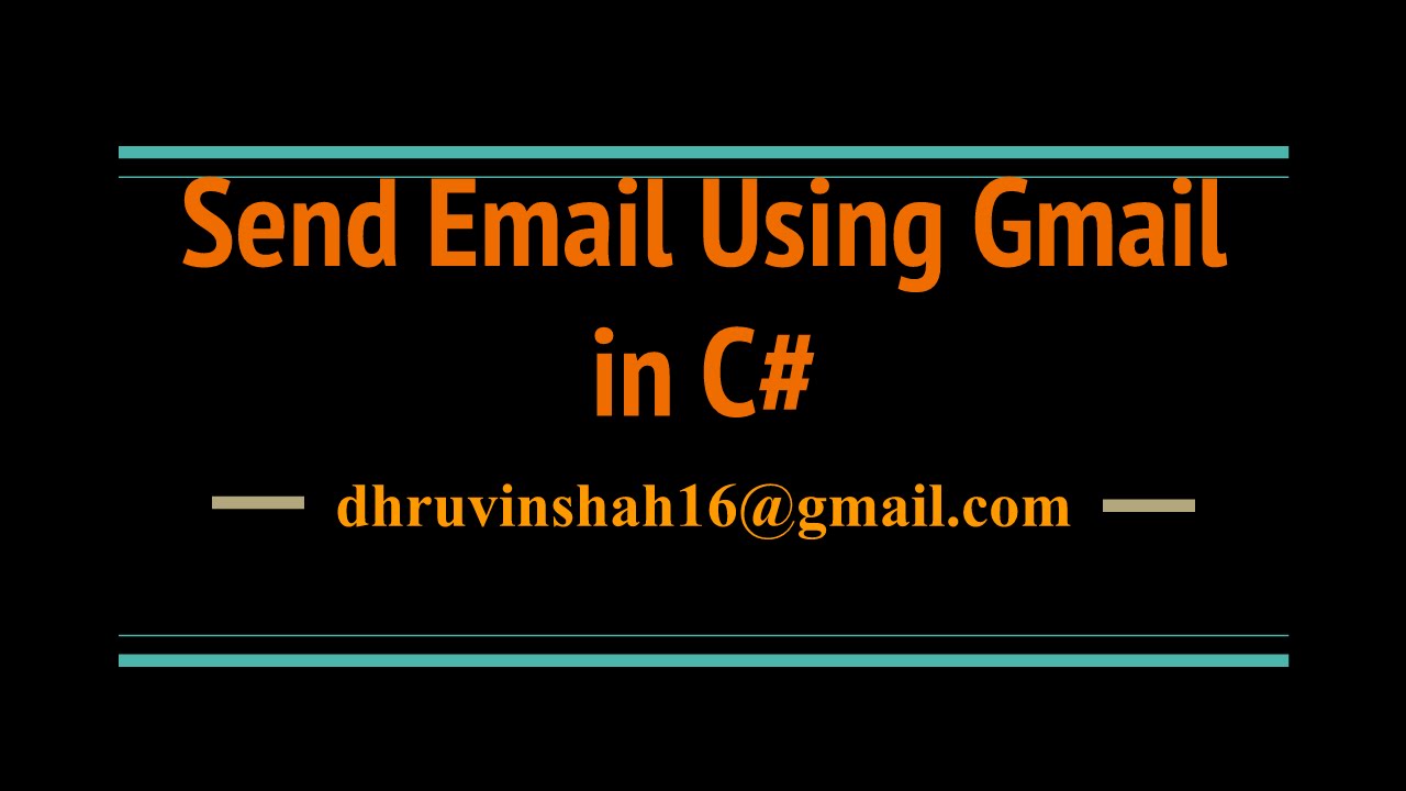 How To Send Email Using Gmail In ASP.NET C#? - YouTube