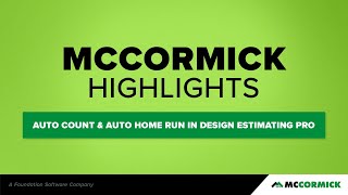 Design Estimating Pro Combines Auto Count and Auto Home Run