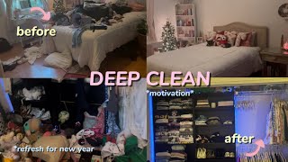 deep cleaning+organizing my room