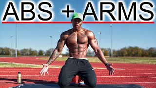 15 MINUTES 6 PACK AND ARMS WORKOUT(NO EQUIPMENT)