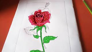 How to  draw a rose easy  //pencil drawing // easy rose flower drawing 🌹🌹🌹