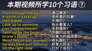 美国人从小就会的地道口语系列 ⑦ | 每天掌握10个美式英语惯用语 习语 固定短语 | 轻松读懂英语资讯 电影 美剧 | Mastering English Idioms