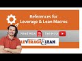 References for Leverage & Lean Macros [See & Read How]