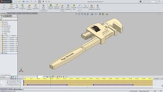Animation by Precise Positioning Display in Pipe Wrench SolidWorks