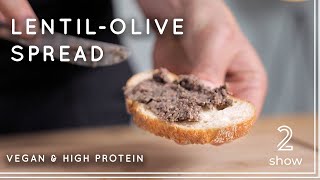 High Protein Vegan Lentil Olive Spread
