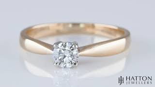 9ct Yellow Gold 0.25ct Diamond Engagement Ring