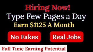 Make $1125 Every Month By Just Typing Few Pages