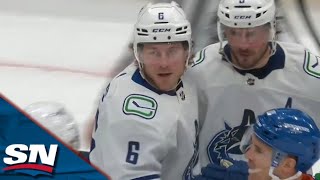 Canucks' Oliver Ekman-Larsson and Brock Boeser Combine For Two Goals In 46 seconds vs. Islanders