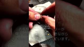 エメラルドカットダイヤモンド✨セッティング直前の最終確認 天白区 アートジュエリー緑制作進行