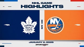 NHL Highlights | Maple Leafs vs. Islanders - January 2, 2025