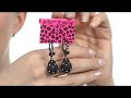 betsey johnson jet filigree teardrop earrings sku 8054975