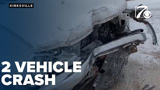 Top Stories: Vehicle crash. If you can't stay home, here is what you need to know. Clear roads.