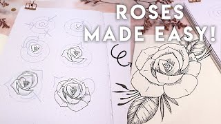 How To Draw Roses For Real 🌹 Beginner Friendly 🌹