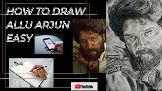 How to draw allu arjun easy|Drawing of allu arjun step by step..|PUSHPA|