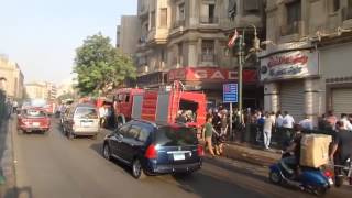 #شاهد .. تغطية مصورة لحريق عقار بشارع الازهر #مصر