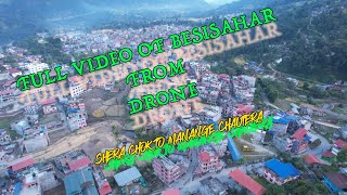 4k drone shot of besishahar lamjung 2022