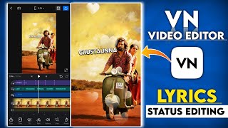 VN video editor Lyrics video editing | vn video editor telugu | lyric status