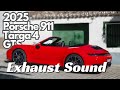 Exhaust Sound of 2025 Porsche 911 Targa 4 GTS Carmine Red