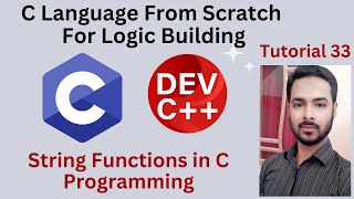 Tutorial 33: String functions in C programming