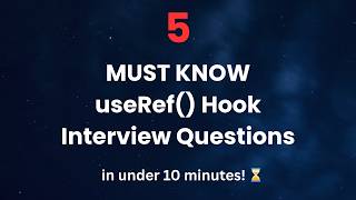 5 useRef Interview Questions Most Developers Get Wrong!🪝🪄 #reactjs #reacthooks #useref