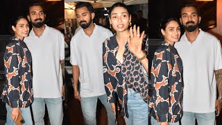 Newly Married Couple 🤩 KL RAHUL & ATHIYA SHETTY Spotted in Bandra for Post Dinner Brunch 💕📸