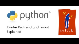 Tkinter Pack and Grid explained | Pack layout and Grid Layout example in tamil