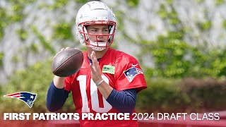 👀 Drake Maye, Ja’Lynn Polk & 2024 Patriots Draft Picks First NFL Practice Highlights