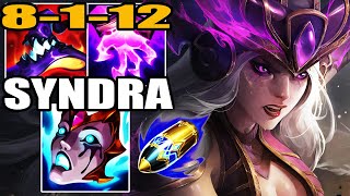 Wild Rift Syndra Mid Gameplay 8 -1 -12 in Season 15 (Build & Runes) - Challenger Ranked