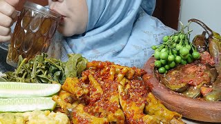 MUKBANG CEKER MERCON PECAK TERONG TEMPE MENDOAN TIMUN DAUN SINGKONG TAKOKAK