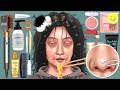 Makeup ASMR Amazing transformation of a geek friend who doesn't come out of the house | Animation