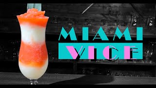 Miami Vice Layered Cocktail | Booze ON The Rocks