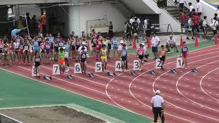 第６２回東京都中学校総合体育大会陸上競技大会　中学１年女子１００ｍ予選　優羽