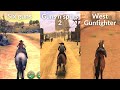 Six guns vs Guns and spurs 2 vs West gunfighter | 2021 Comparison | Open world Gameplay android IOS