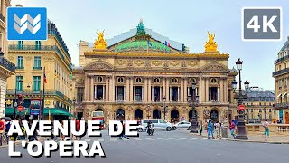 [4K] Avenue de l'Opéra in Paris France 🇫🇷 Walking Tour Vlog & Vacation Travel Guide 🎧