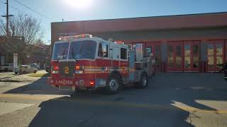 CFD Ladder 2, Battalion 1(Spare), Responding