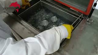 Lamp Holder Degreasing with Skymen Industrial Ultrasonic Cleaner