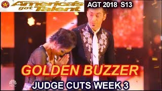 Quin and Misha GET GOLDEN BUZZER Dance Duo  America's Got Talent 2018 Judge Cuts 3 AGT