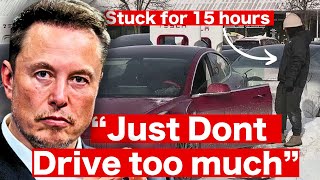 Tesla Drivers STRANDED in Freezing Cold OVERNIGHT | Electric Vehicles DIE in Freezing Cold Weather